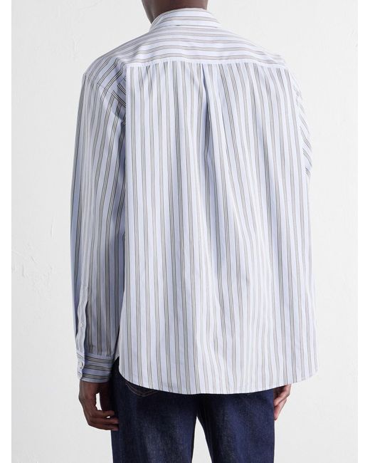 Loewe Blue Striped Cotton-poplin Shirt for men