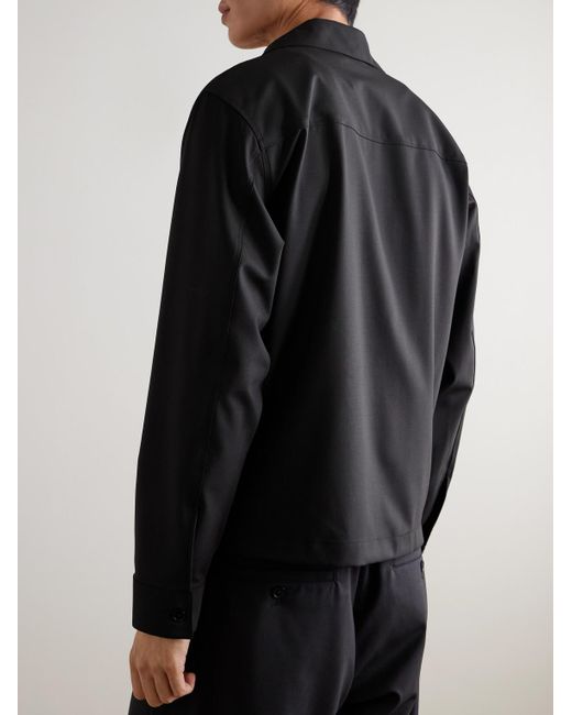 NN07 Black Alban 1088 Recycled Grain De Poudre Overshirt for men