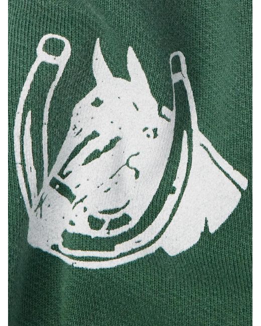 One Of These Days Valley Rider Kapuzenjacke aus Baumwoll-Jersey mit Print in Green für Herren