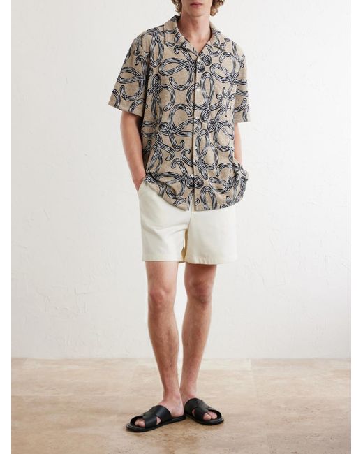 Loewe White Paula's Ibiza Straight-Leg Lyocell Shorts for men