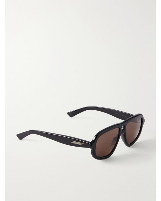 Bottega Veneta Black Sophia Ribbon Aviator-Style Acetate Sunglasses for men