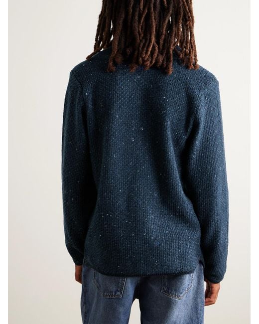 Overshirt di Inis Meáin in Blue da Uomo