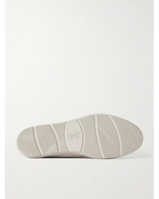 Brunello Cucinelli Natural Suede Sneakers for men