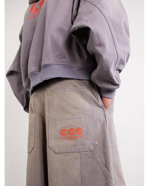 Willy Chavarria Gray Stockton Wide-leg Jeans for men