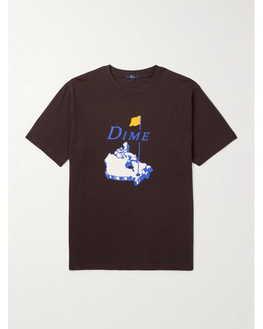 Dime Brown Masters Logo-print Cotton-jersey T-shirt for men