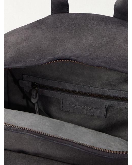 Officine Creative Gray Oc 001 Suede Backpack for men