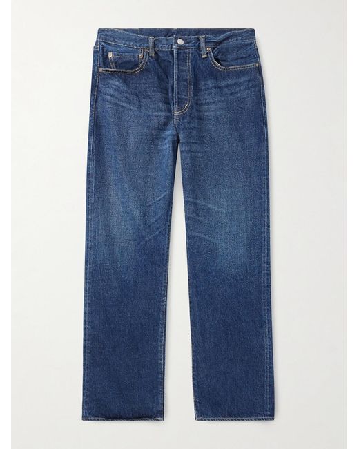 Remi Relief Blue 1954 Straight-Leg Cropped Distressed Jeans for men