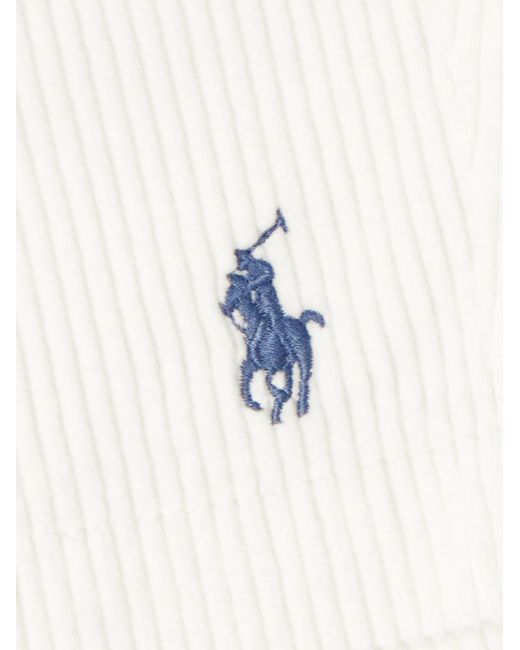 Polo Ralph Lauren White Prepster Logo-embroidered Linen Drawstring Shorts for men