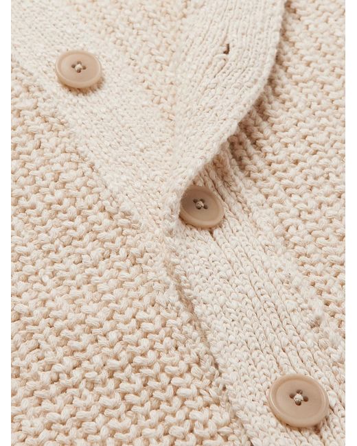 Lemaire Natural Ribbed Cotton Cardigan for men