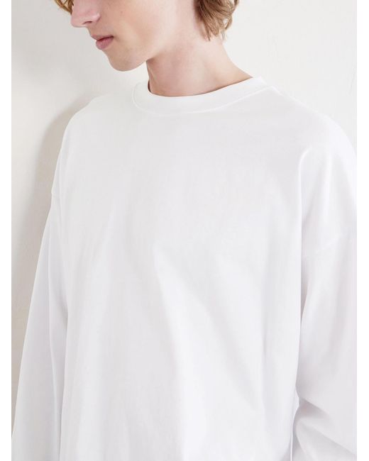 Dries Van Noten White Cotton-Jersey T-Shirt for men