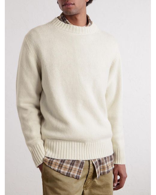 William Lockie Natural Wool Sweater for men