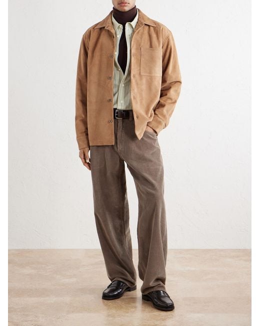 NN07 Brown Freddy 80030 Suede Jacket for men