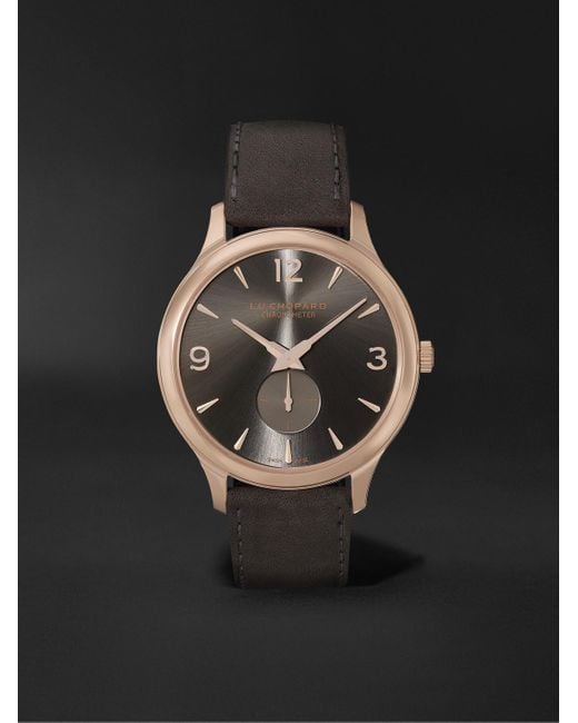 Chopard Multicolor L.u.c Xps Automatic 40mm 18-karat Rose Gold And Nubuck Watch, Ref. No. 161948-5003 for men
