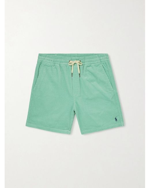 Polo Ralph Lauren Green Straight-Leg Cotton Drawstring Shorts for men