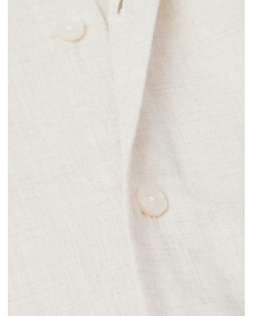 Slowear White Glanshirt Slim-fit Cotton-twill Shirt for men