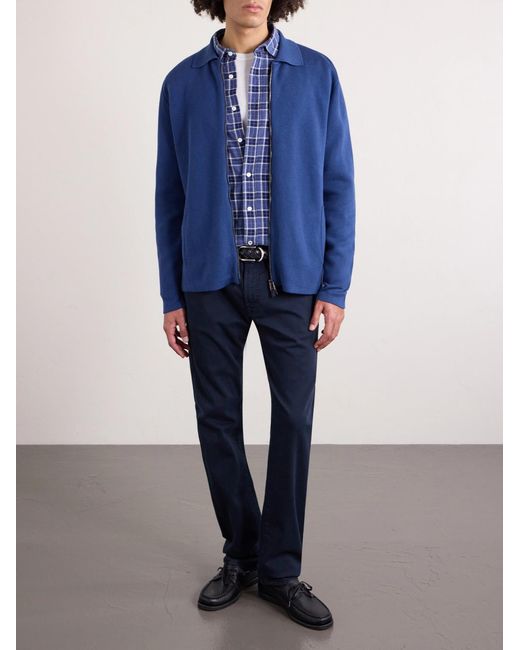 Canali Blue Slim-fit Straight-leg Jeans for men
