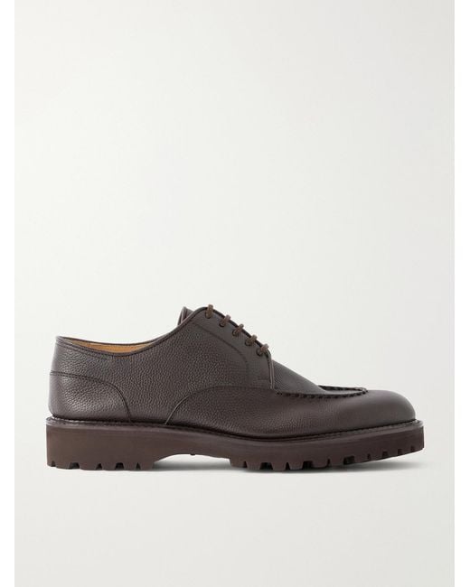 John Lobb Brown Land Full-Grain Leather Derby Shoes for men