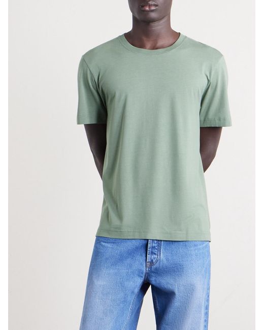 CDLP Green Lyocell And Pima Cotton-Blend Jersey T-Shirt for men