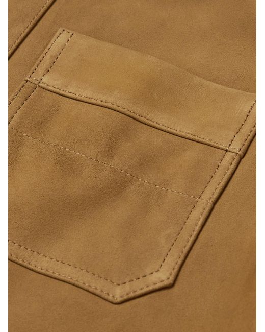 Mr P. Brown Suede Chore Jacket for men