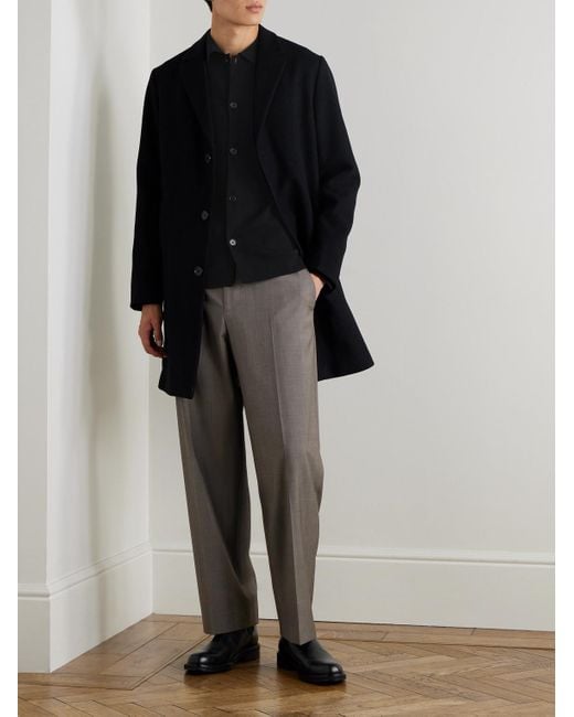 NN07 Black Austin 8225 Virgin Wool-Blend Coat for men