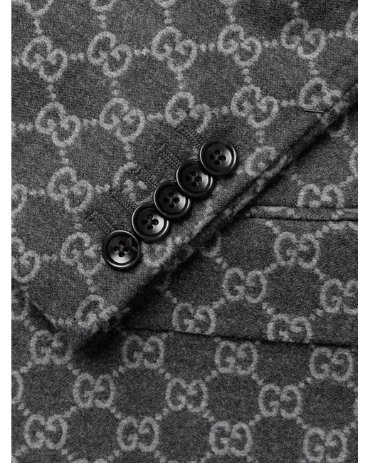 Gucci Sakko aus Wolle mit Logomuster in Gray für Herren