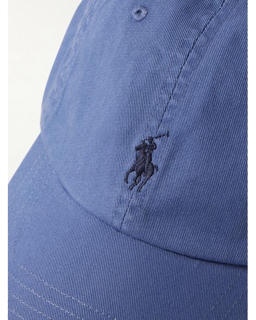 Polo Ralph Lauren Blue Logo-embroidered Cotton-twill Baseball Cap for men