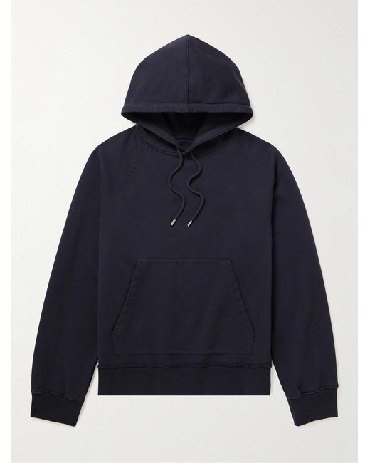 mfpen Blue Standard Organic Cotton-Jersey Hoodie for men
