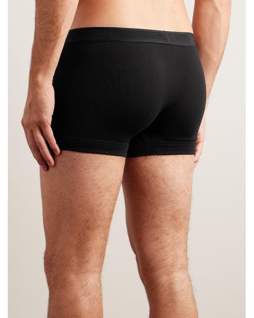 Tom Ford Black Two-Pack Stretch-Cotton Jersey Boxer Briefs for men