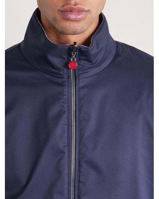 Kiton Shell Bomber Jacket in Blue für Herren