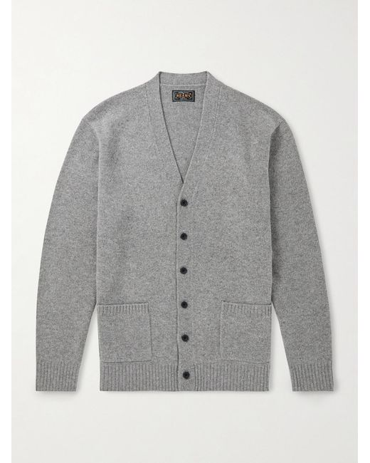Beams Plus Gray Wool-blend Cardigan for men