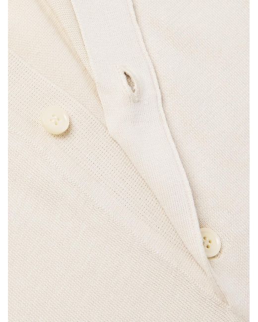 Loro Piana Polohemd aus Wish®-Wolle in Natural für Herren