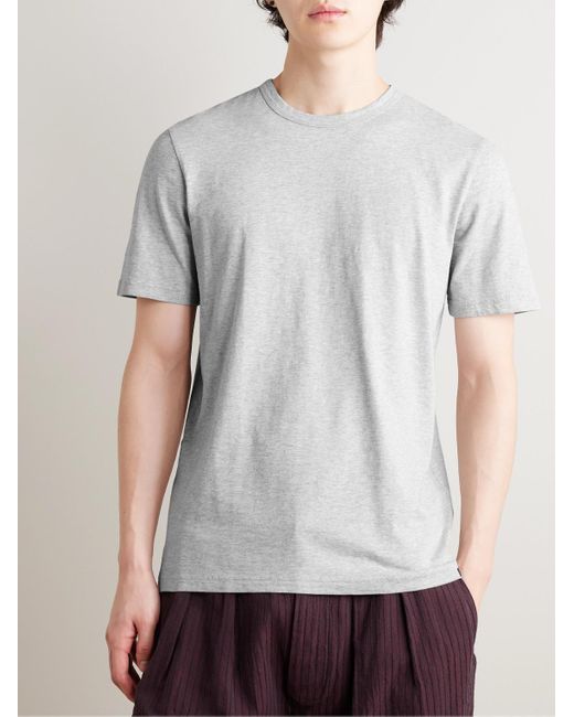 T-shirt in jersey di cotone biologico Sunwashed di Faherty Brand in White da Uomo