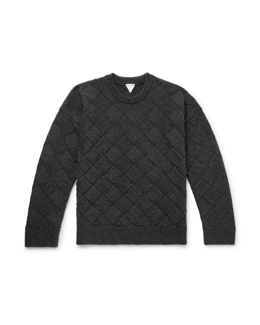 Bottega Veneta Black Wool-Blend Sweater for men