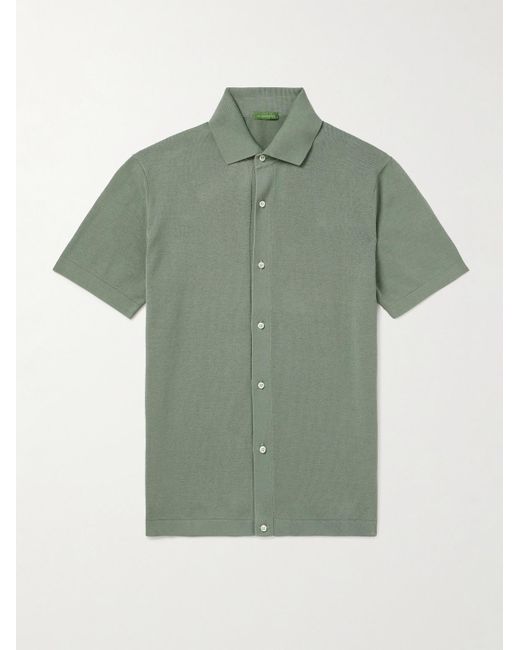 Camicia in cotone di Sid Mashburn in Green da Uomo