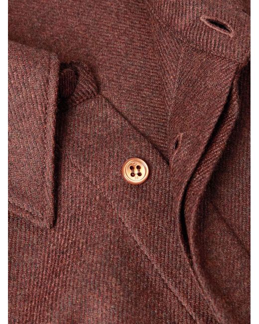 Gabriela Hearst Red Abbe Wool And Cashmere-blend Twill Shirt for men