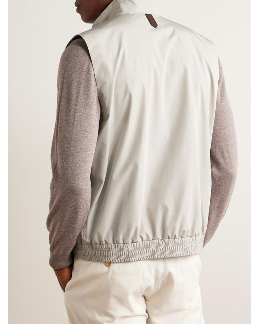 Canali Gray Shell Gilet for men