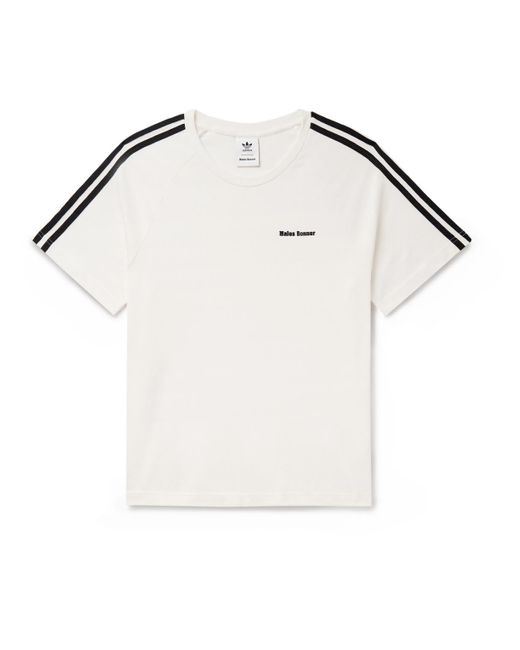 Adidas Originals White Wales Bonner Webbing-trimmed Organic Cotton-jersey T-shirt for men