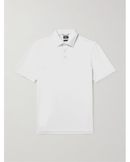 Polo in misto cotone Pima piqué Movement di Faherty Brand in White da Uomo
