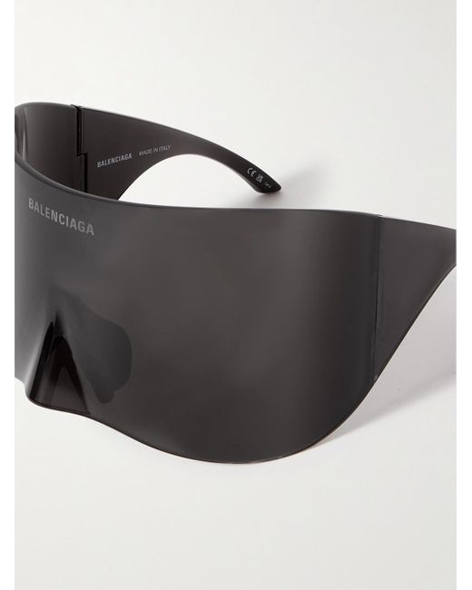 Balenciaga Rahmenlose Oversized-Sonnenbrille aus durchgehendem Azetat in Black für Herren