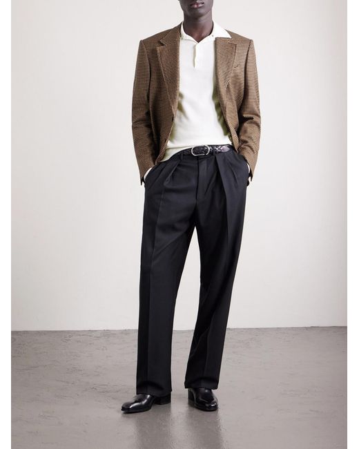 Tom Ford White Silk And Cotton-Blend Piqué Polo Shirt for men