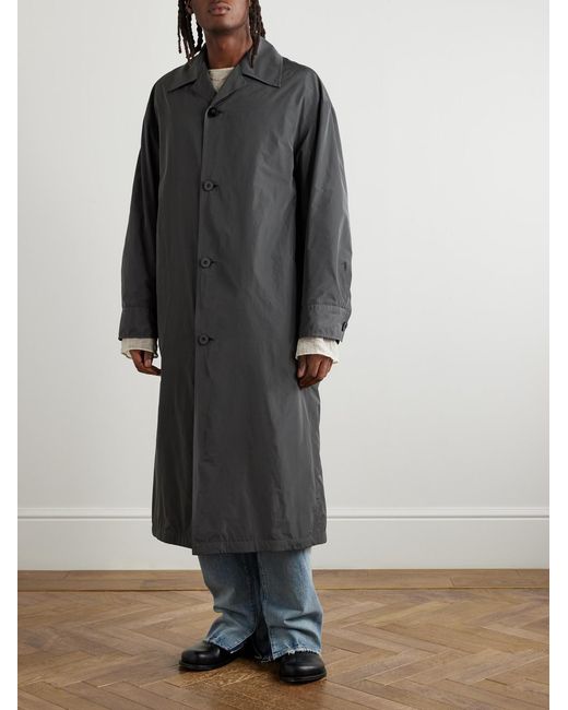 Jil Sander Black Shell Overcoat for men