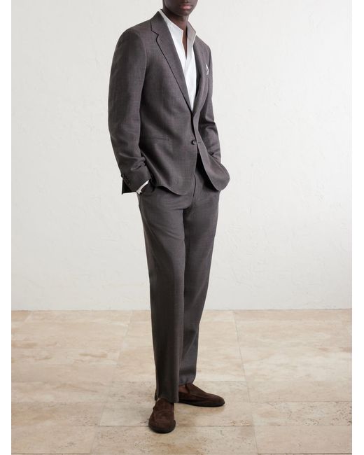 Mr P. Gray Wool, Silk And Linen-Blend Suit Jacket for men