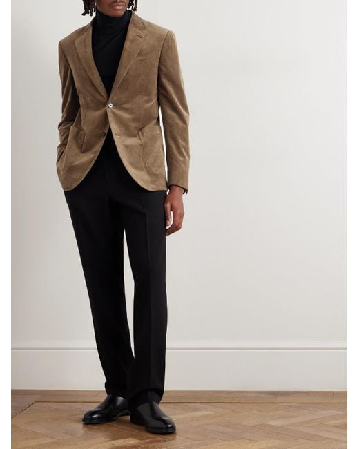 Zegna Brown Cotton-blend Corduroy Blazer for men