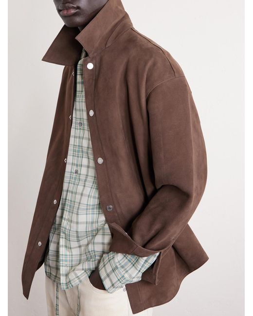 AMI Brown Suede Jacket for men