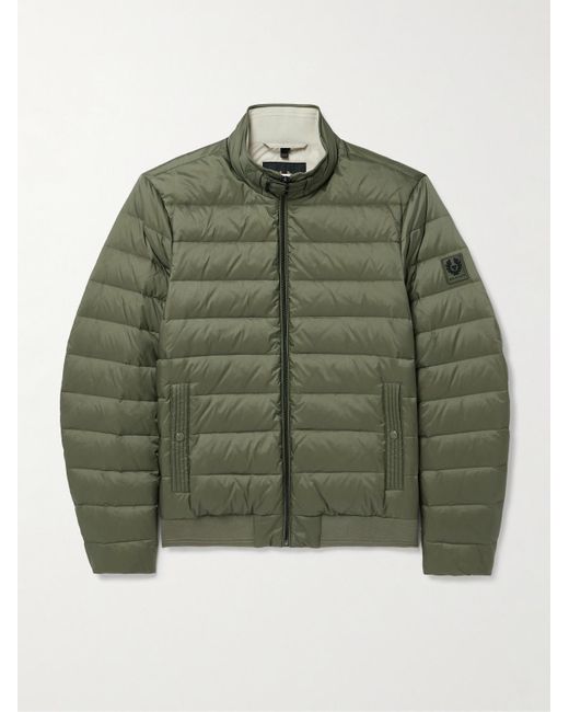 Belstaff Green Circuit Logo-Appliquéd Quilted Recycled-Shell Down Jacket for men