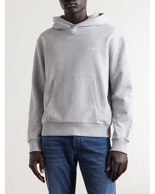 Givenchy White Logo-Embroidered Cotton-Jersey Hoodie for men