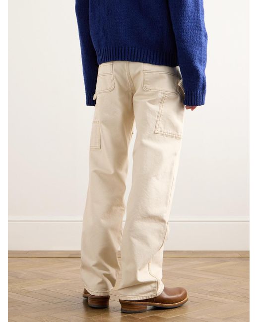 CHERRY LA Natural Rincon Double Knee Straight-leg Cotton-canvas Trousers for men