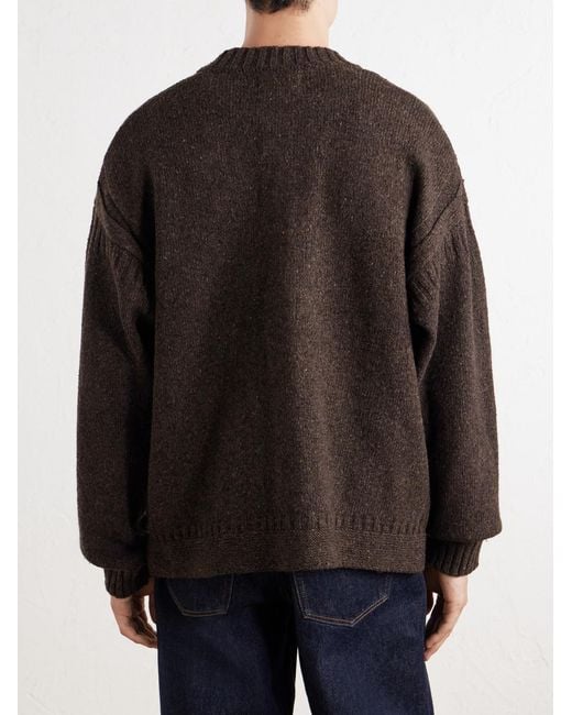 Folk Brown Knitted Cardigan for men