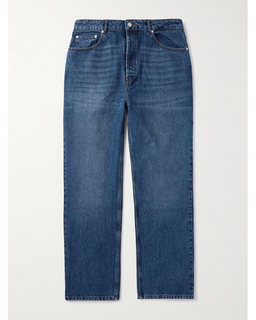 Officine Generale Blue Vintage Original Straight-Leg Jeans for men