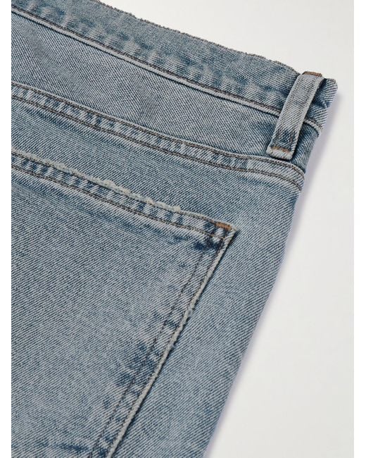 Agolde Blue Curtis Slim-Fit Straight-Leg Distressed Jeans for men